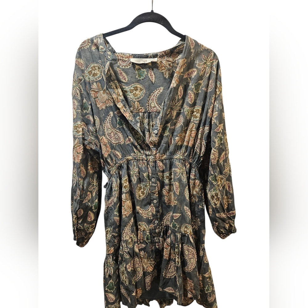 bishop + young Paisley Print Dress in Earthy Tones